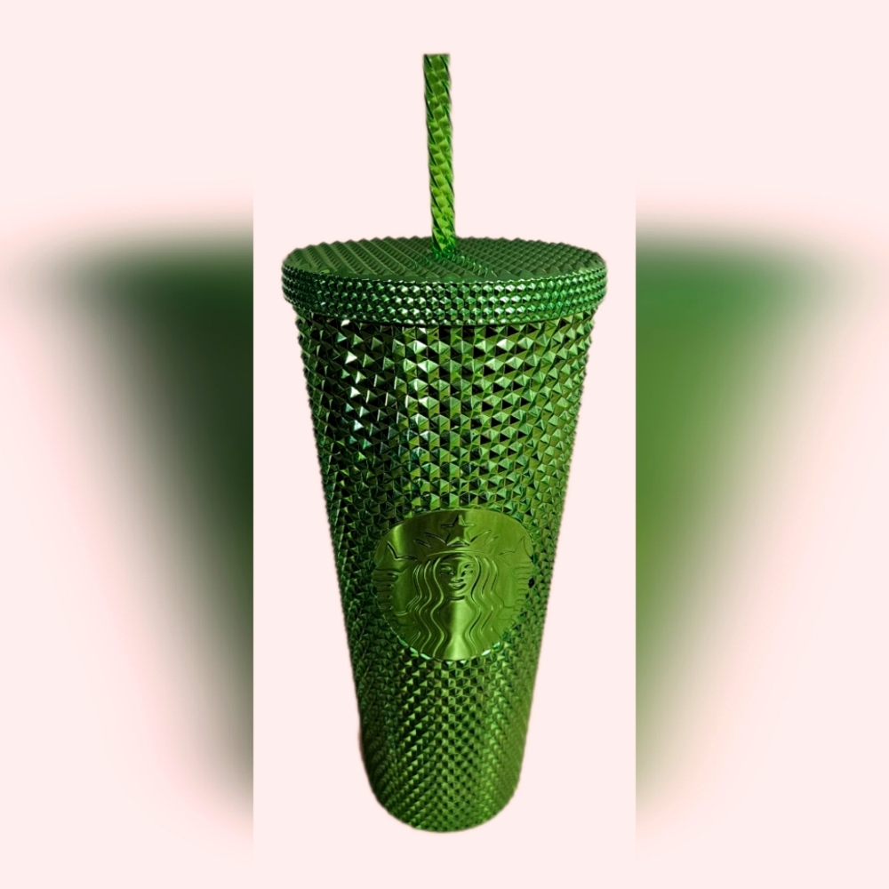 Starbucks Stud Cold Cup 24 oz Green  Tumbler